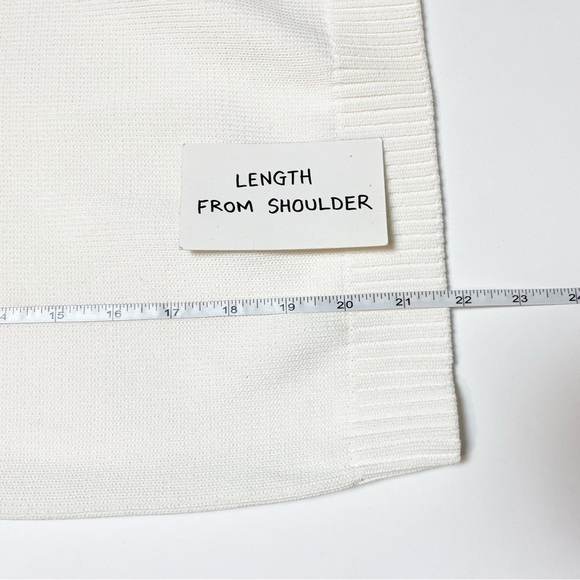 MARELLA Ivory Fringe Pullover Sweater XS off-white cream tassels neutral jumper - Picture 10 of 11